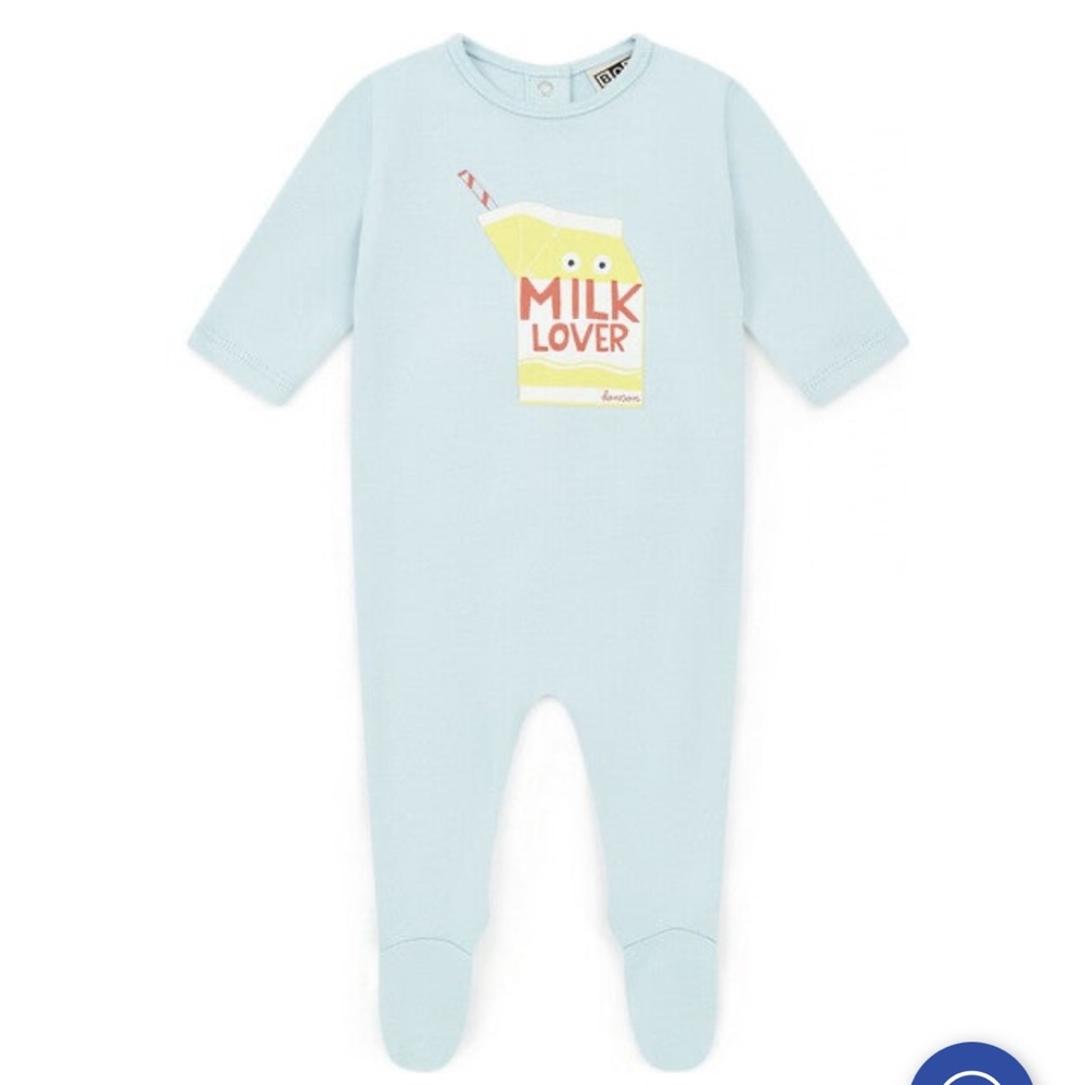 BONTON baby milk lover onsie pajama size 1M